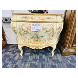 French Bombe Chest Hand Painted 38x18x32