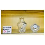 Waterford Marquis Crystal Vase and Clock