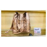 Sharif Leather Snakeskin Shoulder Bag