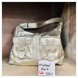 Michael Kors Platinum Leather Hobo Bag