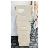 Beige 4 Drawer Vertical File Cabinet