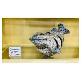 Ceramic Shark Sculpture 13 Inch Glazed