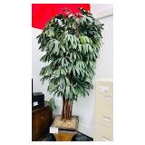 Faux Tropical Tree Plant 6 Foot Planter