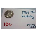 1964 Kennedy Half Dollar 90 Percent Silver