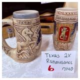 Texas Renaissance Festival Steins Lot of 2