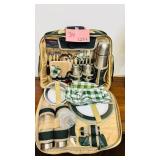 Picnic Backpack Set for 4 w Thermos