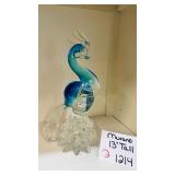 Murano Art Glass Bird 13in Tall