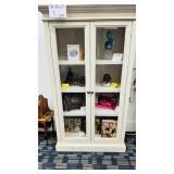 Cream Glass Door Display Cabinet 38x18x67