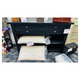 Black 2 Drawer Console Table 50x16x34