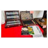 Art 101 Deluxe Art Set Paints Pencils 2 Case