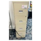 4 Drawer Metal File Cabinet w Lock
