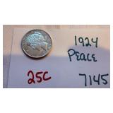 1924 Peace Silver Dollar