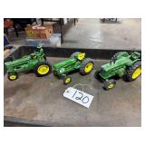 (3) JD Tractor Toys