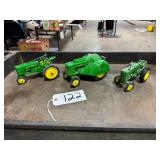(3) JD Tractor Toys