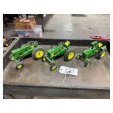 (3) JD Tractor Toys