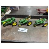 (3) JD Tractor Toys