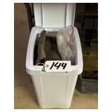 Trash Bin with Assorted Gun Books & Misc. Hardware