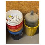 Buckets, Golfballs and Water Jug