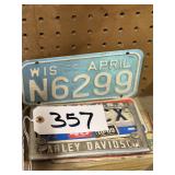 Stack of Motorcycle License Plates