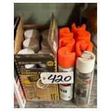 133 cans Orange & White Striping Paint