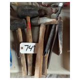 Assorted Hammers + Pickaxe Head