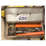 Toolbox and Assorted Drill Bits