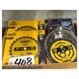 Assorted DeWalt, Bosche and Makita Saw Blades