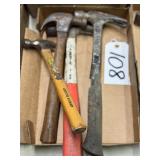 4 Assorted Claw Hammers