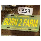 John Deere License Plate