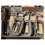 Box of (10) Assorted C-Clamps