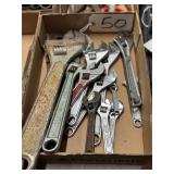 14 Assorted Adjustable Wrenches