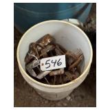 Bucket of Metal Brackets