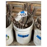 Bucket of approx 25 Concrete Stakes