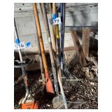Misc Lot - Rakes, Shovels, Spud Bars, Tile Probe