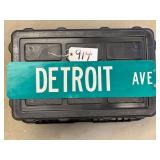 "Detroit Ave" Double-Sided Sign
