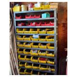 Work Shelf w/ Bins and Contents