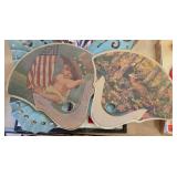 Vintage Fans, metal butterflies and more