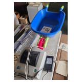 Label Printer and childs wheel barrow