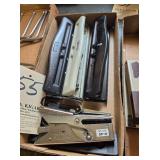Staplers and hole punches
