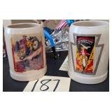 2 Harley Davidson Collector Mugs