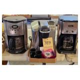 3 assorted coffee makers
