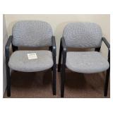 2 upholstered arm chairs