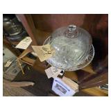 Clear Glass Cake Platter and cover