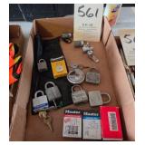 Box of assorted locks