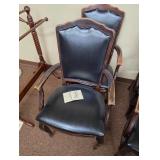 2 padded arm chairs