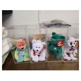 (4) Beanies in hard case