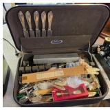 Early Pilliod Celluloid silverware box w/contents
