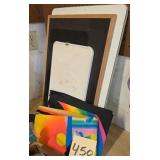 Note boards and flag