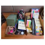 2 boxes of office supplies