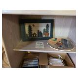 Majolica Plate and Shadow Box Art